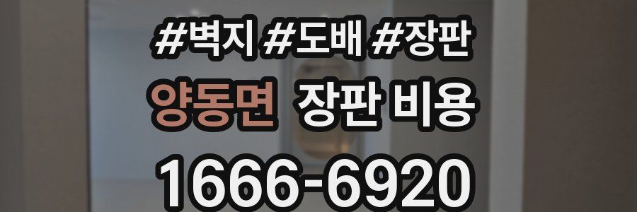 양동면 장판 비용