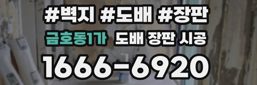 금호동1가 도배 장판 시공