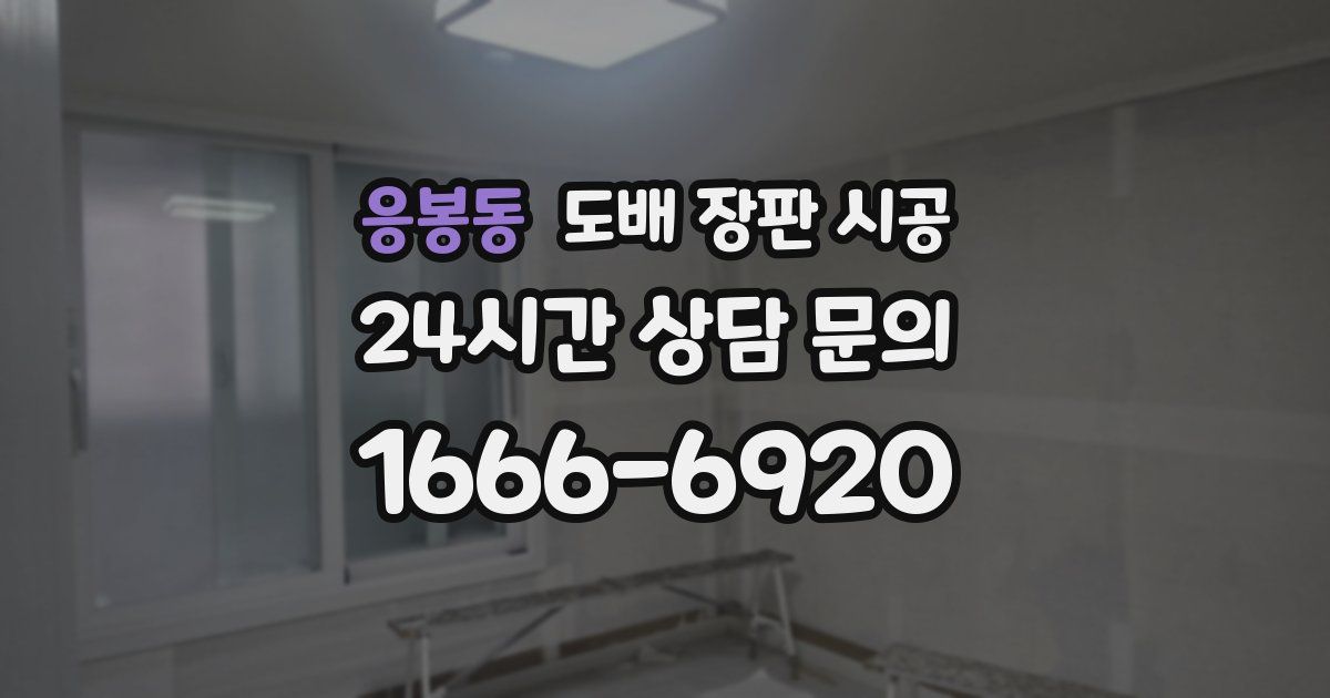 응봉동 도배 장판 시공