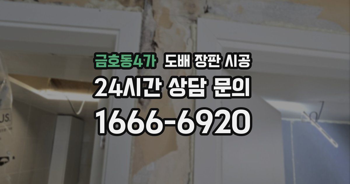 금호동4가 도배 장판 시공