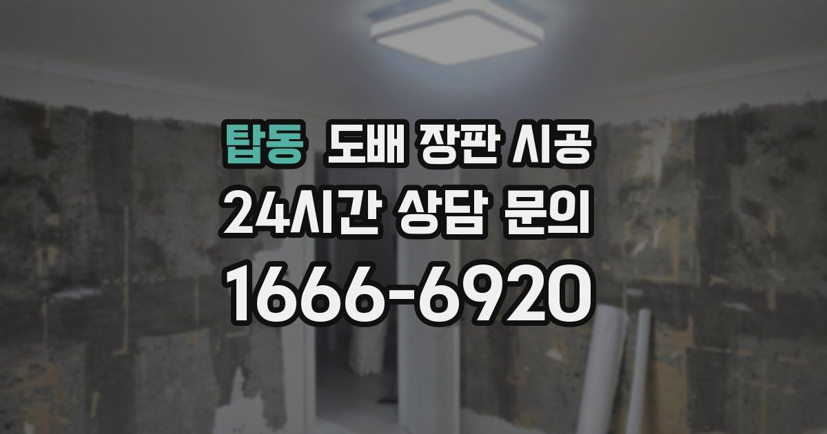 탑동 도배 장판 시공