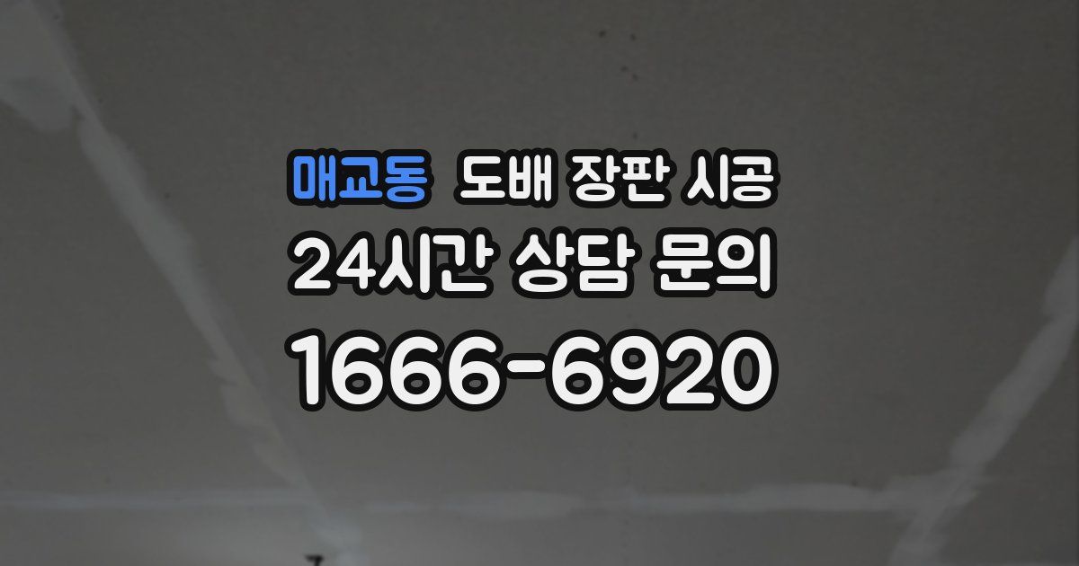 매교동 도배 장판 시공