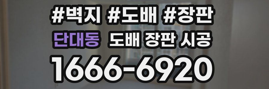 단대동 도배 장판 시공