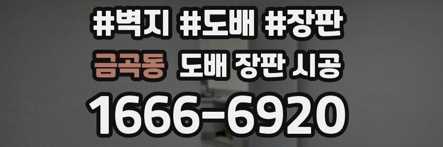 금곡동 도배 장판 시공
