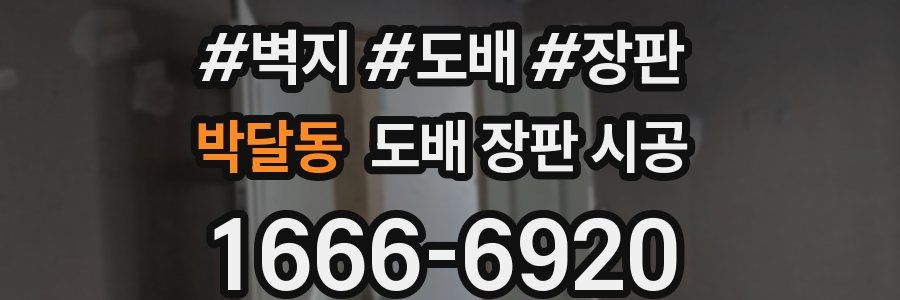 박달동 도배 장판 시공
