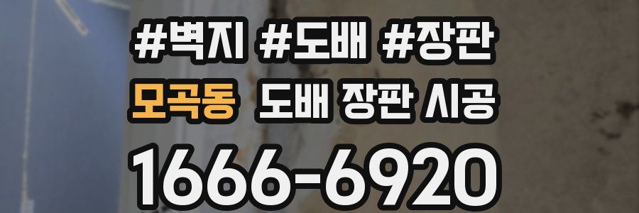 모곡동 도배 장판 시공