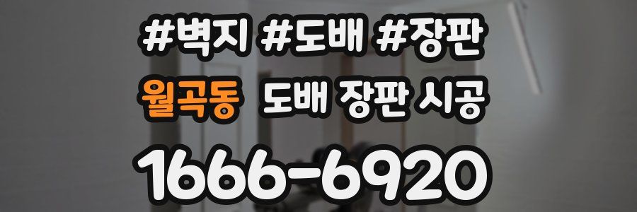 월곡동 도배 장판 시공