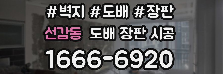 선감동 도배 장판 시공