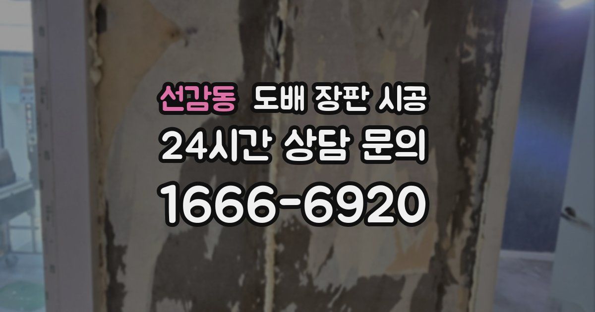 선감동 도배 장판 시공