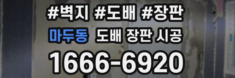 마두동 도배 장판 시공