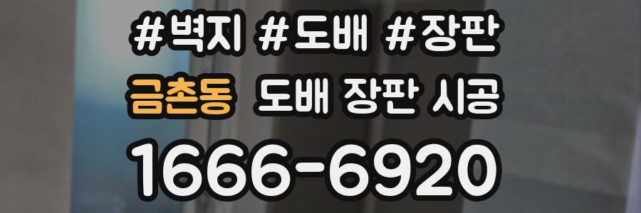 금촌동 도배 장판 시공