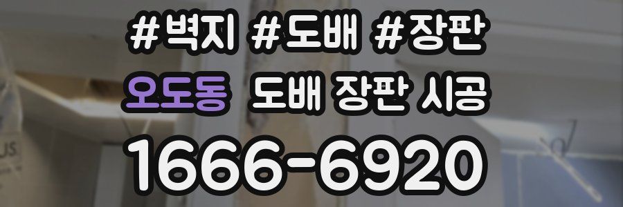 오도동 도배 장판 시공