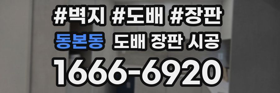 동본동 도배 장판 시공