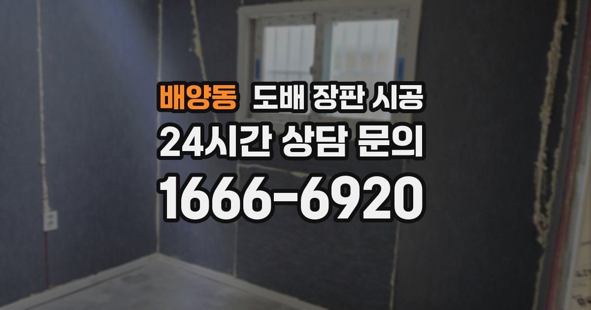 배양동 도배 장판 시공