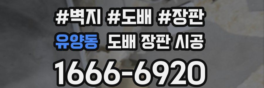 유양동 도배 장판 시공