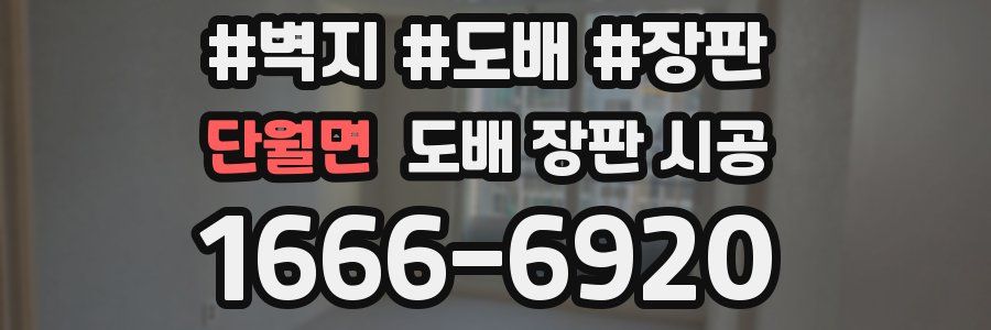 단월면 도배 장판 시공
