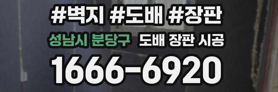 성남시 분당구 도배 장판 시공