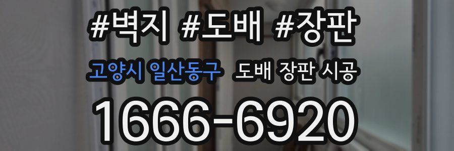 고양시 일산동구 도배 장판 시공