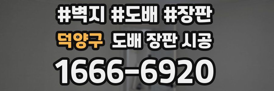덕양구 도배 장판 시공