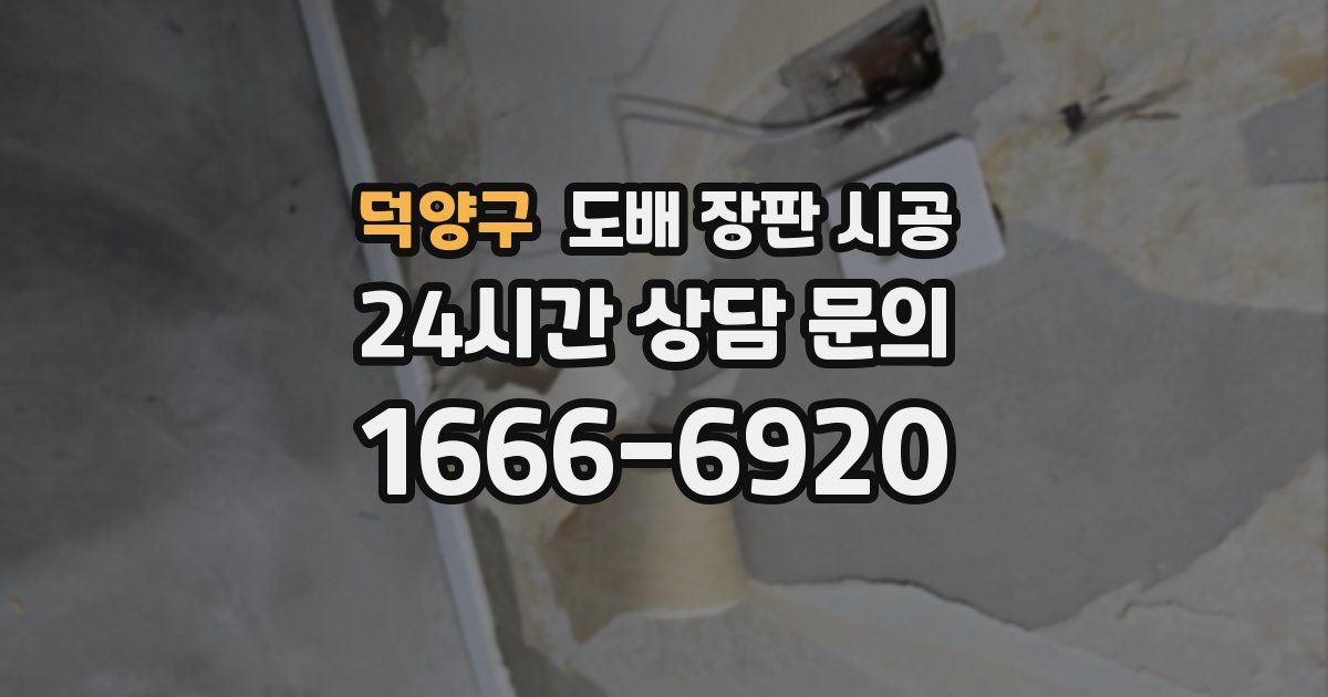 덕양구 도배 장판 시공
