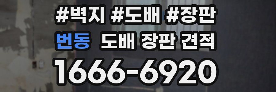 번동 도배 장판 견적