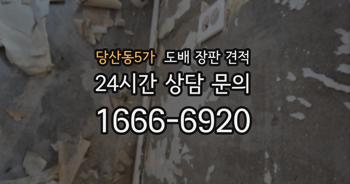 당산동5가 도배 장판 견적