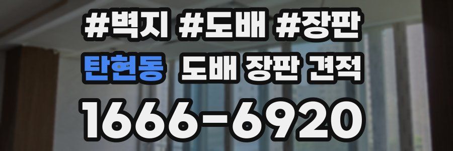 탄현동 도배 장판 견적