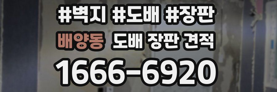 배양동 도배 장판 견적