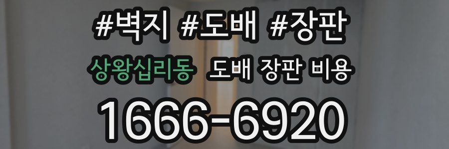 상왕십리동 도배 장판 비용