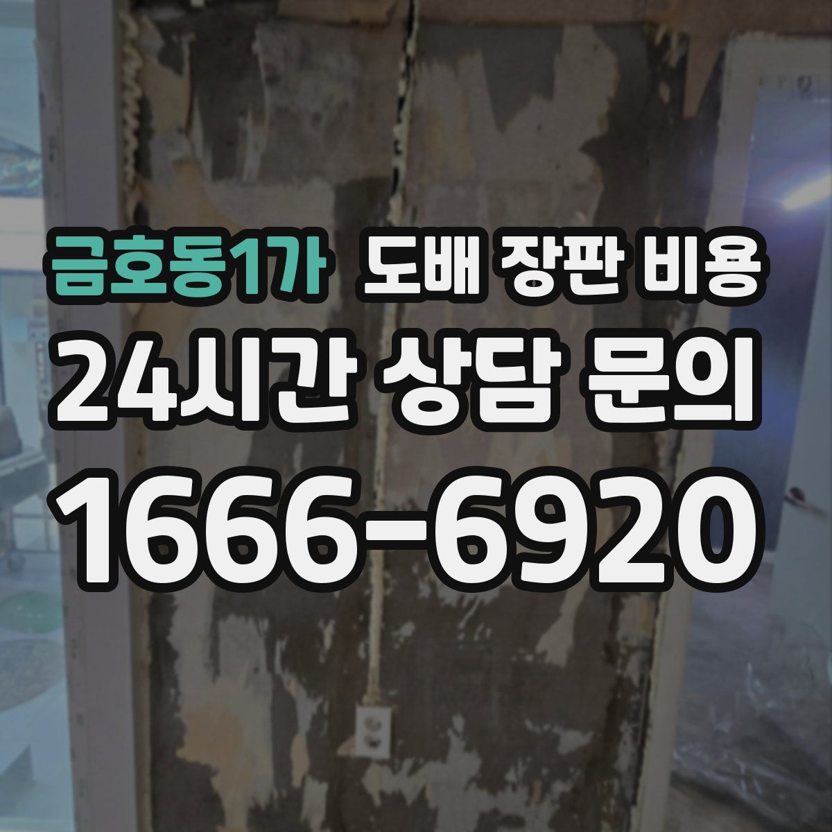 금호동1가 도배 장판 비용