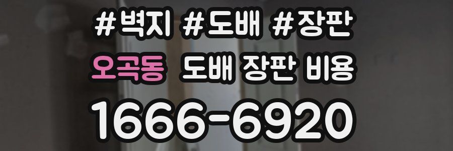 오곡동 도배 장판 비용