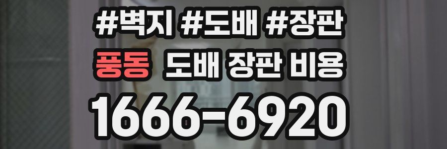 풍동 도배 장판 비용