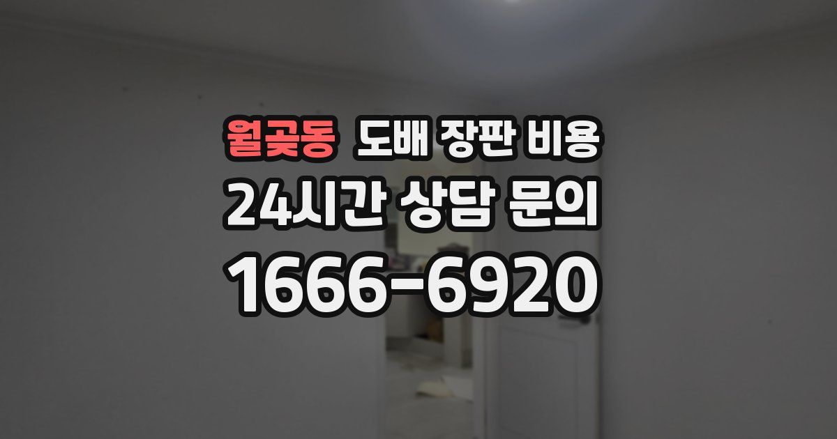 월곶동 도배 장판 비용