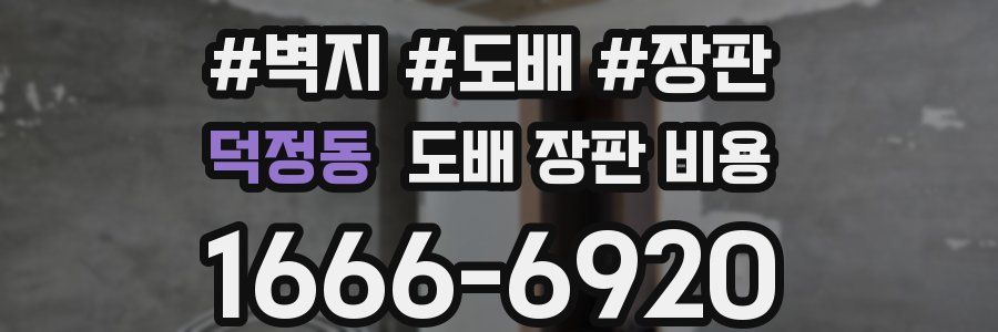 덕정동 도배 장판 비용
