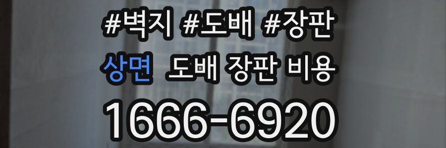 상면 도배 장판 비용