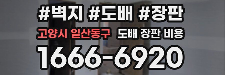 고양시 일산동구 도배 장판 비용