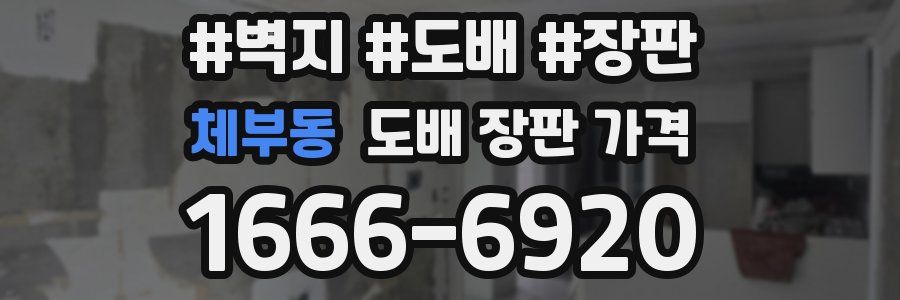 체부동 도배 장판 가격