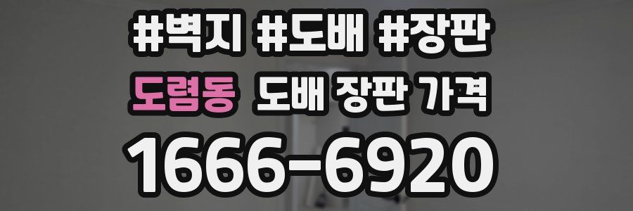도렴동 도배 장판 가격