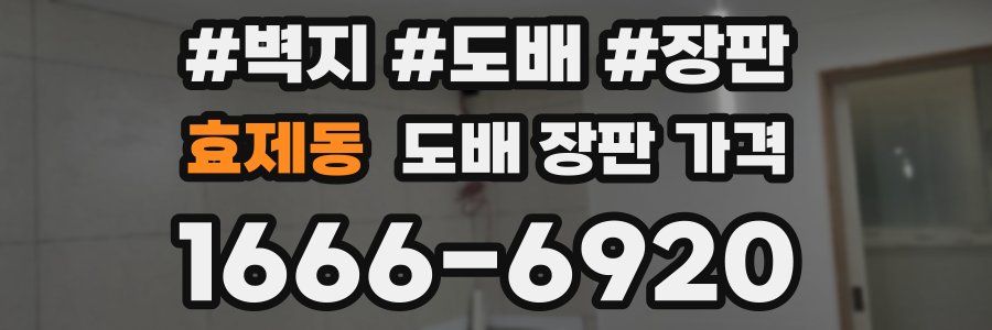 효제동 도배 장판 가격
