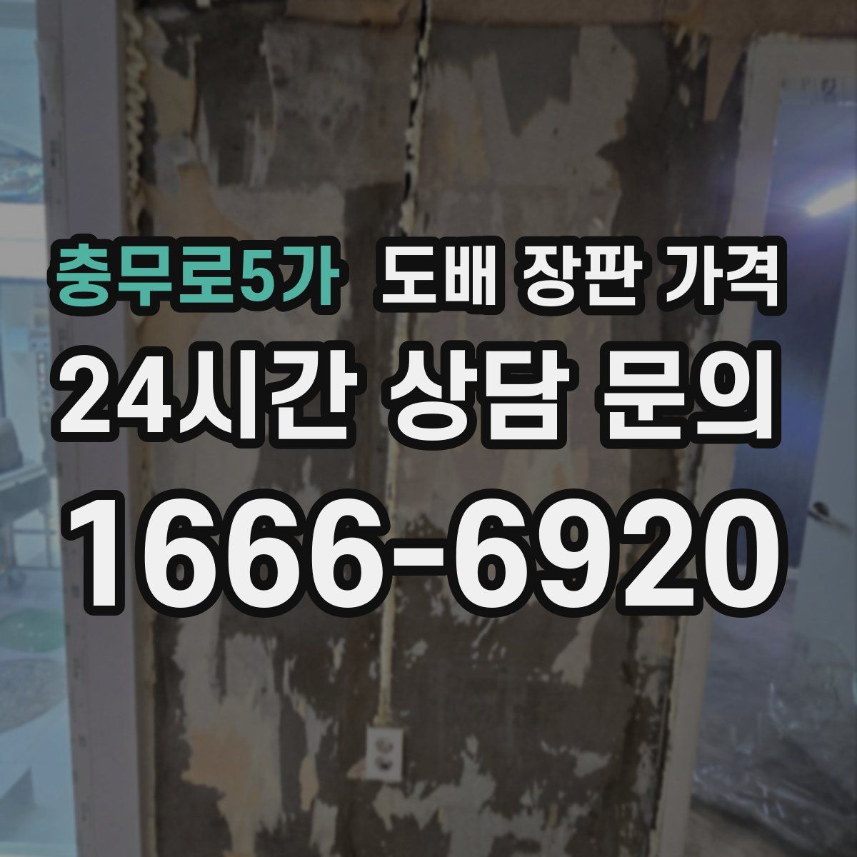 충무로5가 도배 장판 가격