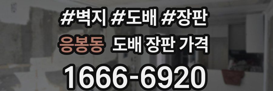 응봉동 도배 장판 가격