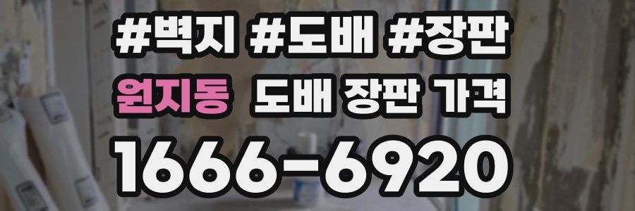원지동 도배 장판 가격