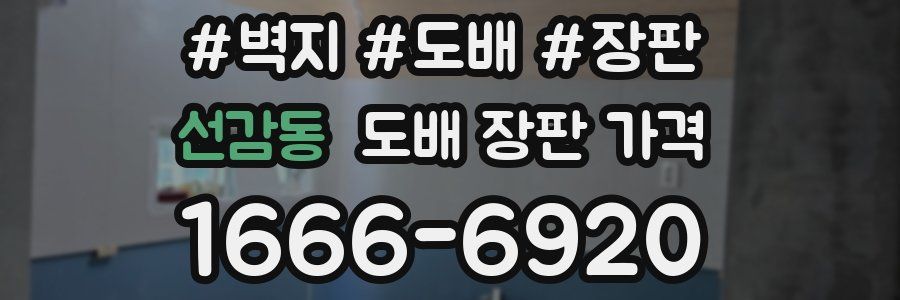 선감동 도배 장판 가격