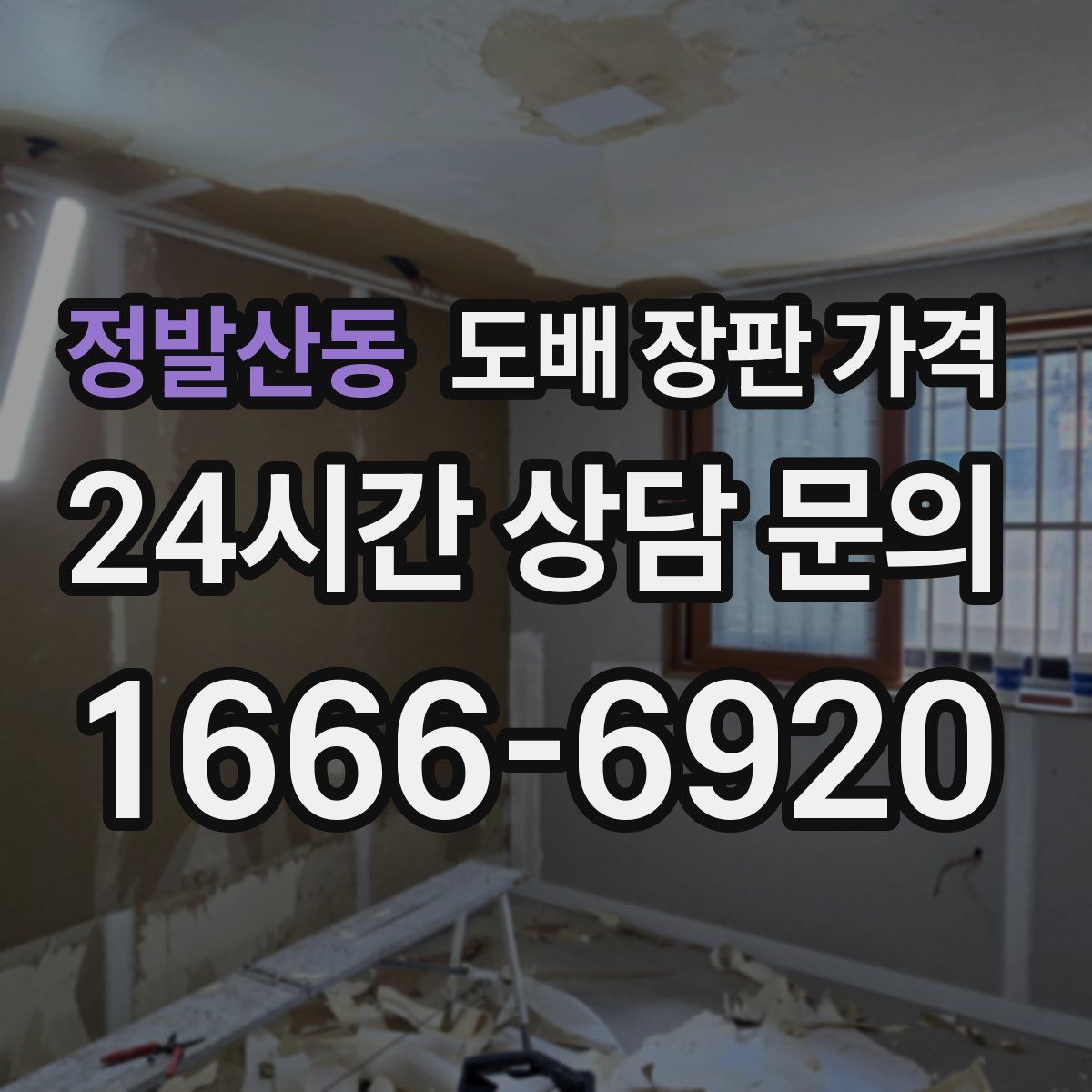 정발산동 도배 장판 가격