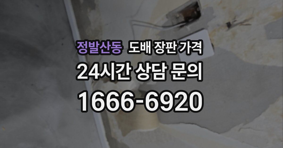 정발산동 도배 장판 가격