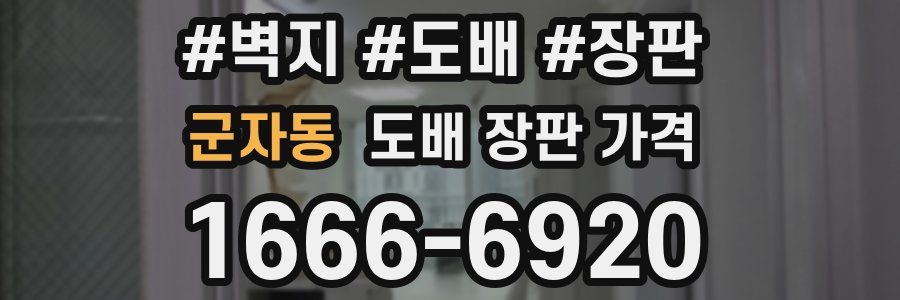 군자동 도배 장판 가격
