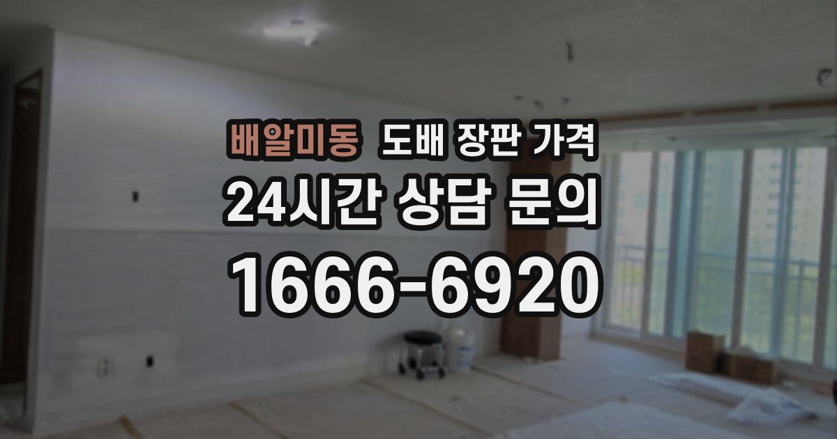배알미동 도배 장판 가격