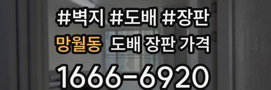 망월동 도배 장판 가격