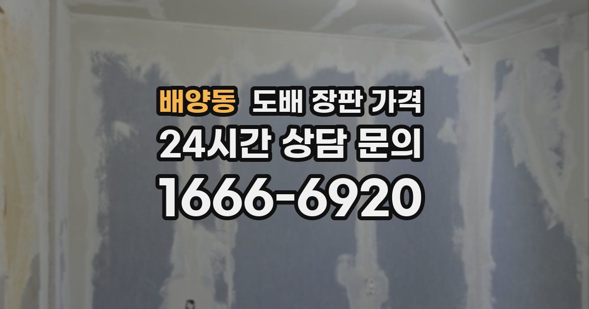 배양동 도배 장판 가격