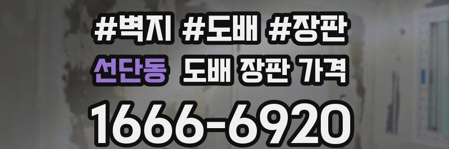 선단동 도배 장판 가격